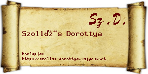 Szollás Dorottya névjegykártya
