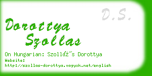 dorottya szollas business card